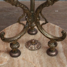 Load image into Gallery viewer, x SOLD A Mid-century Lamp or Side Table, Glass, Brass and Marble Tri-leg Pedestal Base. B12185