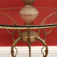Load image into Gallery viewer, x SOLD A Mid-century Lamp or Side Table, Glass, Brass and Marble Tri-leg Pedestal Base. B12185