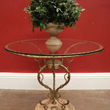 Load image into Gallery viewer, x SOLD A Mid-century Lamp or Side Table, Glass, Brass and Marble Tri-leg Pedestal Base. B12185