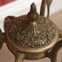 Load image into Gallery viewer, x SOLD A Mid-century Lamp or Side Table, Glass, Brass and Marble Tri-leg Pedestal Base. B12185