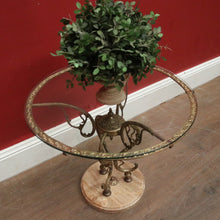 Load image into Gallery viewer, x SOLD A Mid-century Lamp or Side Table, Glass, Brass and Marble Tri-leg Pedestal Base. B12185