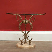 Load image into Gallery viewer, x SOLD A Mid-century Lamp or Side Table, Glass, Brass and Marble Tri-leg Pedestal Base. B12185