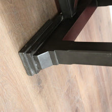 Load image into Gallery viewer, x SOLD Cross Stretcher Base Dining Table or Kitchen Table with Stone Inlay Pattern Top. B12182