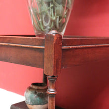 Load image into Gallery viewer, x SOLD Antique English Mahogany Side Table – Two Tier with Drawer and Brass Castors. B12615