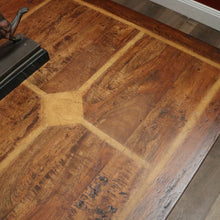 Load image into Gallery viewer, x SOLD Cross Stretcher Base Dining Table or Kitchen Table with Stone Inlay Pattern Top. B12182