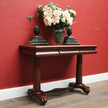 Load image into Gallery viewer, x SOLD Antique English Mahogany Two Drawer Hall Table or Sofa, Side Table. B12203