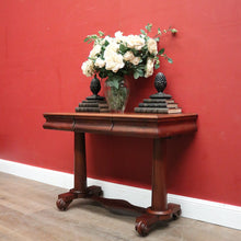 Load image into Gallery viewer, x SOLD Antique English Mahogany Two Drawer Hall Table or Sofa, Side Table. B12203