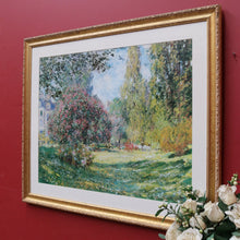 Load image into Gallery viewer, Framed Claude Monet The Parc Monceau print with gilt frame. B13023