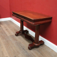 Load image into Gallery viewer, x SOLD Antique English Mahogany Two Drawer Hall Table or Sofa, Side Table. B12203