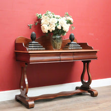 Load image into Gallery viewer, x SOLD Antique English Mahogany Hall Table or Side, Sofa Table with a single Drawer and Shaped Backboard. B12202