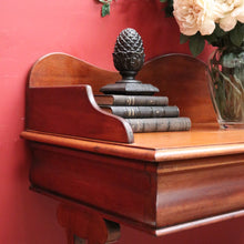 Load image into Gallery viewer, x SOLD Antique English Mahogany Hall Table or Side, Sofa Table with a single Drawer and Shaped Backboard. B12202