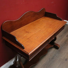 Load image into Gallery viewer, x SOLD Antique English Mahogany Hall Table or Side, Sofa Table with a single Drawer and Shaped Backboard. B12202