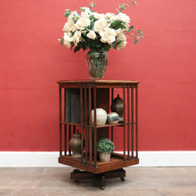 Load image into Gallery viewer, Antique English Oak Revolving Solicitors Bookcase – Eight Section with Castors. B12617