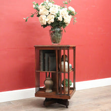 Load image into Gallery viewer, Antique English Oak Revolving Solicitors Bookcase – Eight Section with Castors. B12617