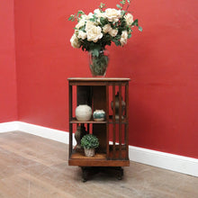 Load image into Gallery viewer, Antique English Oak Revolving Solicitors Bookcase – Eight Section with Castors. B12617