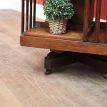 Load image into Gallery viewer, Antique English Oak Revolving Solicitors Bookcase – Eight Section with Castors. B12617