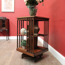 Load image into Gallery viewer, Antique English Oak Revolving Solicitors Bookcase – Eight Section with Castors. B12617