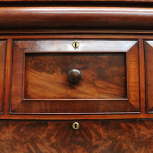 Load image into Gallery viewer, English mahogany chest of drawers with hidden compartments and original handles. B12669