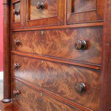 Load image into Gallery viewer, English mahogany chest of drawers with hidden compartments and original handles. B12669