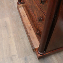 Load image into Gallery viewer, English mahogany chest of drawers with hidden compartments and original handles. B12669