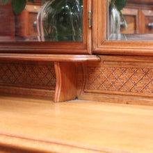 Load image into Gallery viewer, Vintage French tri mirror dressing table with bevelled mirrors and five drawers. B12801