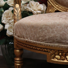 Load image into Gallery viewer, Pair of French Gilt Wood Armchairs with Medallion Backs and Tapestry Seats. B12623