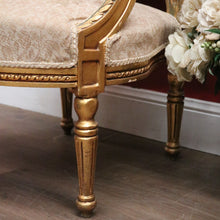 Load image into Gallery viewer, Pair of French Gilt Wood Armchairs with Medallion Backs and Tapestry Seats. B12623