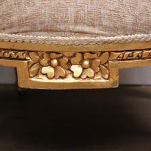 Load image into Gallery viewer, Pair of French Gilt Wood Armchairs with Medallion Backs and Tapestry Seats. B12623