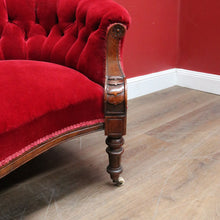 Load image into Gallery viewer, Antique English Mahogany Chaise Lounge with Tufted Button Back. B13030