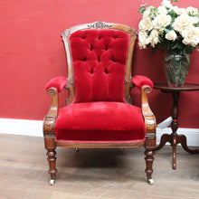 Load image into Gallery viewer, Antique English Grandfather and Grandmother Armchairs in Mahogany. B13031