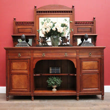 Load image into Gallery viewer, x SOLD Antique Australian Cedar Sideboard with Mirror Back and Storage Below. B12209