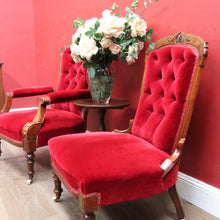 Load image into Gallery viewer, Antique English Grandfather and Grandmother Armchairs in Mahogany. B13031