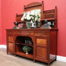 Load image into Gallery viewer, x SOLD Antique Australian Cedar Sideboard with Mirror Back and Storage Below. B12209