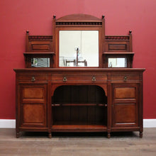 Load image into Gallery viewer, x SOLD Antique Australian Cedar Sideboard with Mirror Back and Storage Below. B12209