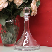 Load image into Gallery viewer, x SOLD Bohemia Crystal - "Blank Ship" Decanter. Wine Decanter with Stopper. B12217
