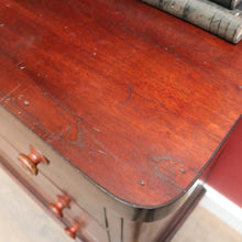 Load image into Gallery viewer, Antique Australian Cedar Chest of Drawers with MOP Inlay and Brass Detail. B12622