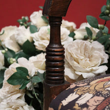 Load image into Gallery viewer, Antique English Mahogany Armchair with Japanese-Themed Upholstery. B12628