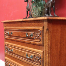Load image into Gallery viewer, Vintage French lingerie chest with four drawers and cast handles. B12785