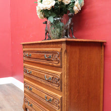Load image into Gallery viewer, Vintage French lingerie chest with four drawers and cast handles. B12785