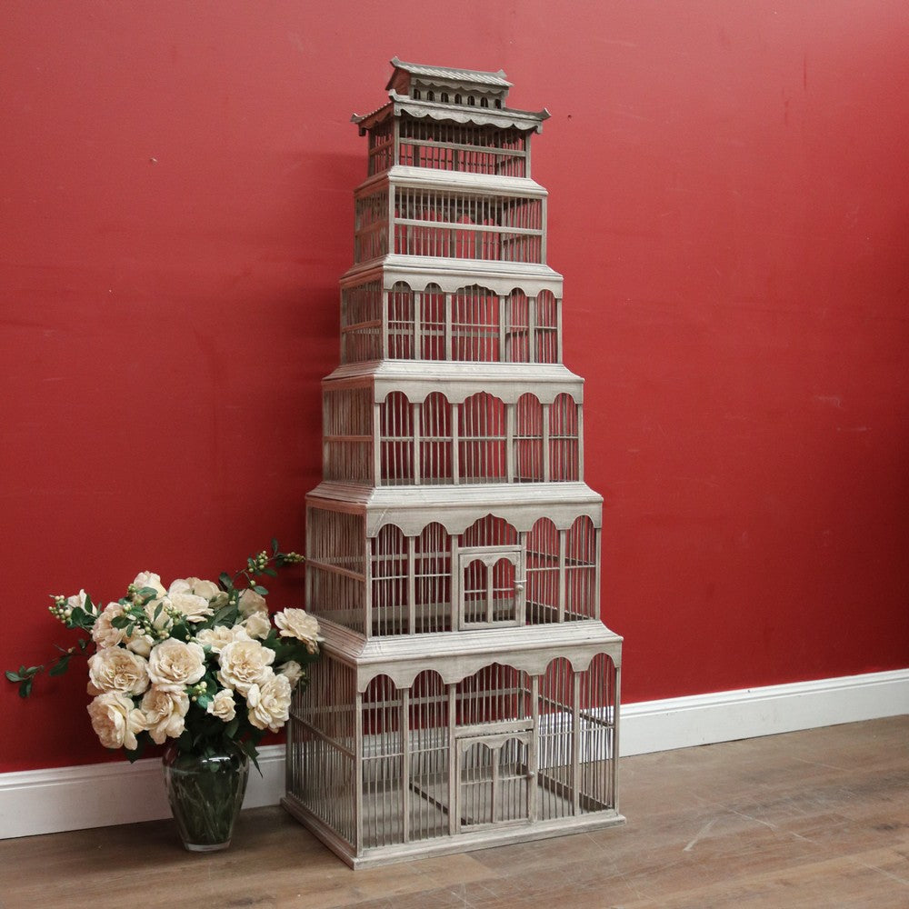 A Seven Tier Two Door Vintage Oriental-Style Bird Cage - Dismantle for ...