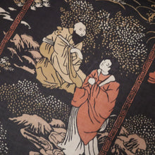 Load image into Gallery viewer, Antique English Mahogany Armchair with Japanese-Themed Upholstery. B12628