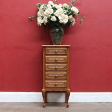 Load image into Gallery viewer, Vintage French tall five drawer chest with elegant proportions, or Lamp Table. B12786