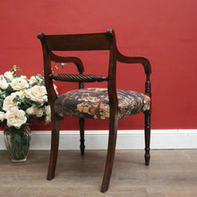 Load image into Gallery viewer, Antique English Mahogany Armchair with Japanese-Themed Upholstery. B12628