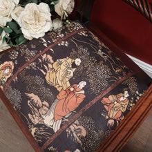 Load image into Gallery viewer, Antique English Mahogany Armchair with Japanese-Themed Upholstery. B12631