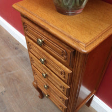 Load image into Gallery viewer, Vintage French tall five drawer chest with elegant proportions, or Lamp Table. B12786