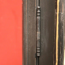 Load image into Gallery viewer, X SOLD Vintage Black and White Hand-painted French Two Door Linen Press or Armoire or Wardrobe. B12215