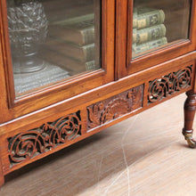 Load image into Gallery viewer, Antique English mahogany Canterbury music cabinet with pull out drawers. B13028