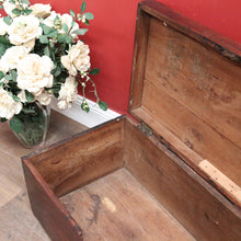 Load image into Gallery viewer, x SOLD Antique Australian Cedar Trunk for Toys, Blankets, Shoes with Brass Cartouche. B12627