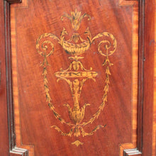 Load image into Gallery viewer, x SOLD Antique English Mahogany Cabinet with Inlaid Floral Detail and Backboard. B12629