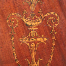 Load image into Gallery viewer, x SOLD Antique English Mahogany Cabinet with Inlaid Floral Detail and Backboard. B12629